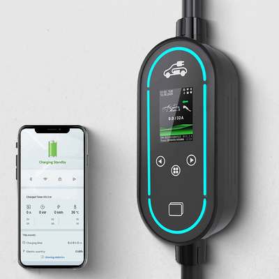 kupić 7.36kW 32A Przenośna ładowarka EV z RCD typu B i wyświetlaczem LCD produkcja internetowa