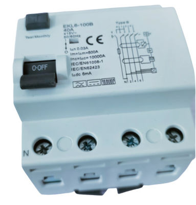 kupować DC 6mA 4P Zabezpieczenie różnicowoprądowe Częstotliwość znamionowa 50/60Hz produkcja internetowa