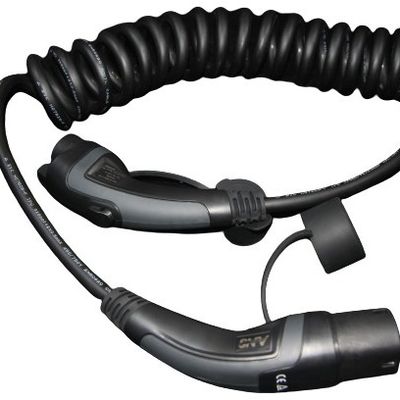 Dobra cena 16A 1-fazowy 3,6kW czarny/szary typ 1 do typu 2 kabel ładujący TPU ev / kable ładujące spiralne ev w Internecie